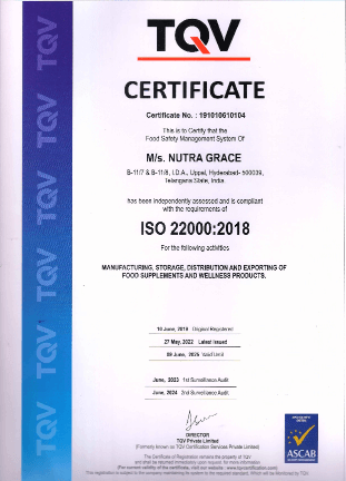 certificate ISO 22000 image